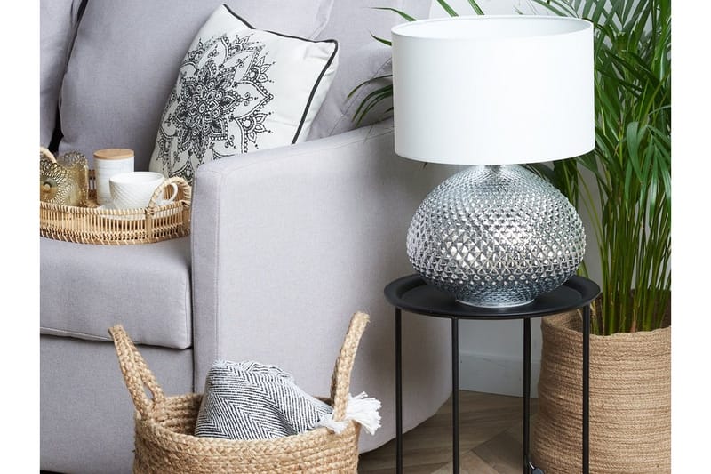 Madon bordlampe 32 cm, Sølv