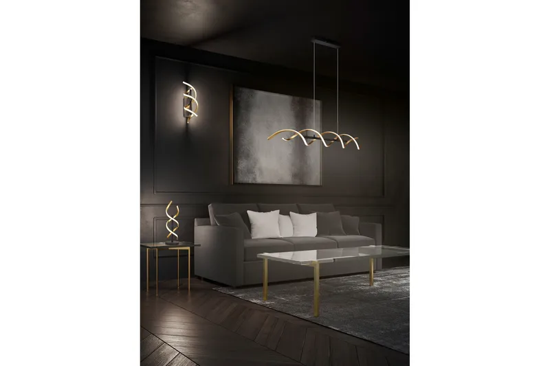 Trio Lighting Sequence LED bordlampe mat messing/matsort - Trio Lighting - Belysning - Lamper & indendørsbelysning - Vindueslampe - Vindueslampe på fod