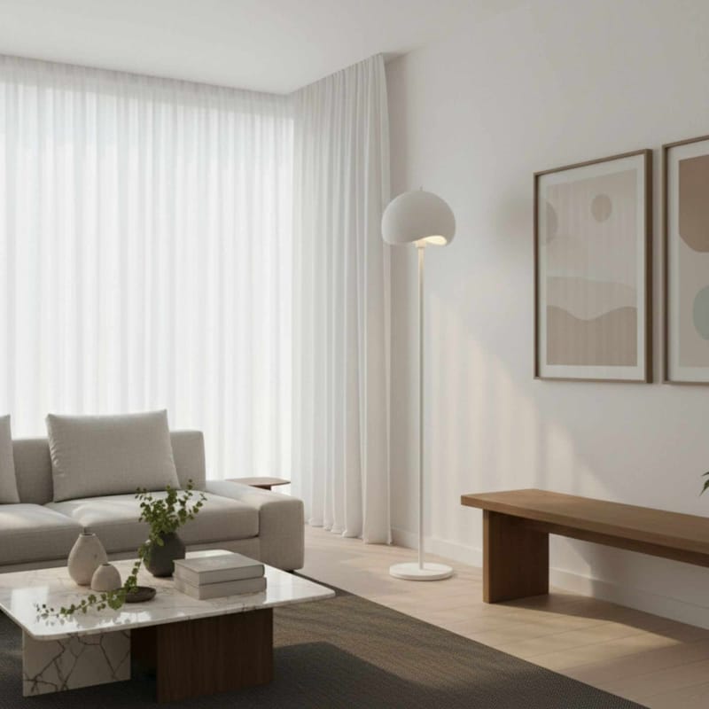 Vyrel gulvlampe 34 cm - Hvid - Belysning - Lamper & indendørsbelysning - Soveværelse lampe