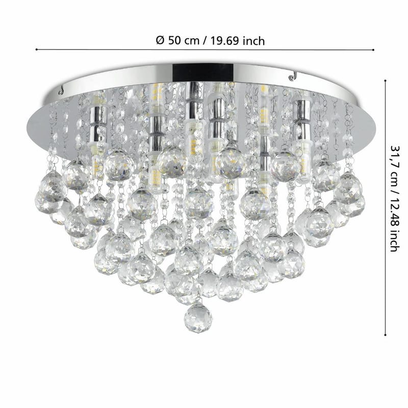 Loftslampe Almonte - Krom - Belysning - Lamper & indendørsbelysning - Loftlampe - Plafond