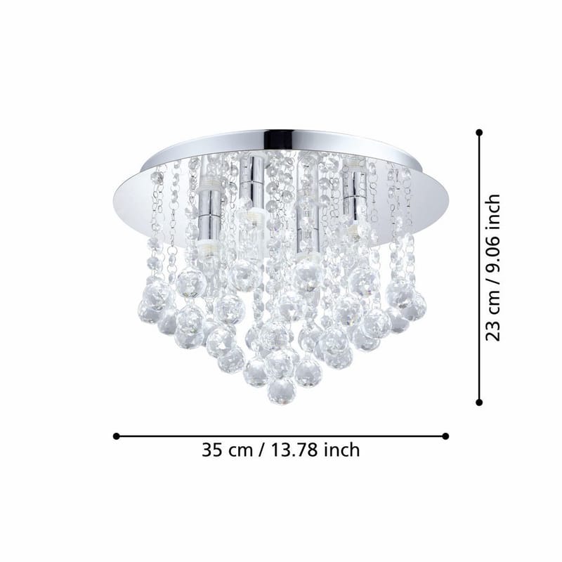 Loftslampe Almonte - Krom - Belysning - Lamper & indendørsbelysning - Loftlampe - Plafond