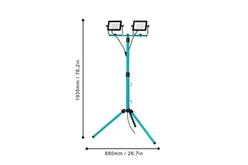 Arbejdsbelysning Eglo LED-Stativstrålkaster med 2 Lyskilder 30W - Belysning - Glødepærer & lyskilder - Arbejdsbelysning