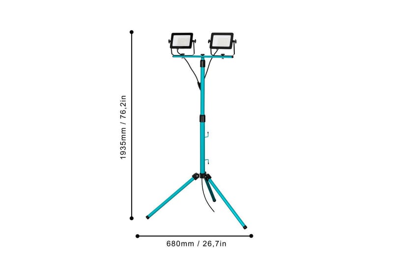 Arbejdsbelysning Eglo LED-Stativstrålkaster med 2 Lyskilder 30W - Belysning - Lamper & indendørsbelysning - Bordlampe - Skrivebordslampe