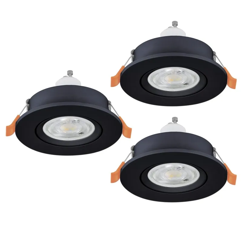 Indbygget Lampe Barranco 30 mm 3000K Sæt af 3 - Sort - Belysning - Glødepærer & lyskilder - Spotlights & downlights