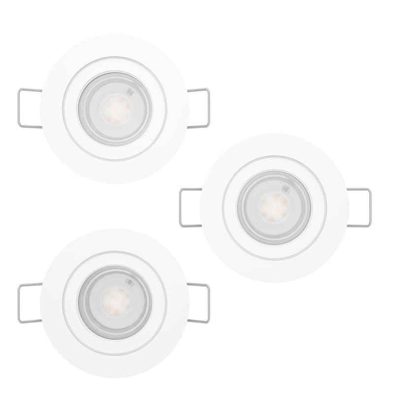 Indbygget Lampe Barranco 90 mm 4000K Sæt af 3 - Hvid - Belysning - Glødepærer & lyskilder - Spotlights & downlights