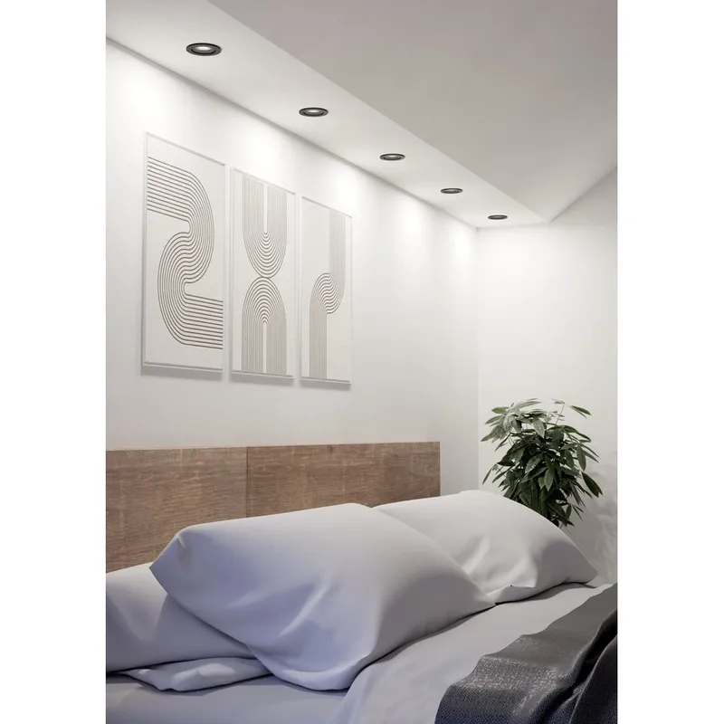 Indbygget Lampe Barranco 90 mm 4000K Sæt af 3 - Sort - Belysning - Glødepærer & lyskilder - Spotlights & downlights