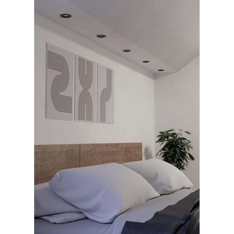 Indbygget Lampe Barranco 90 mm 4000K Sæt af 3 - Sort - Belysning - Glødepærer & lyskilder - Spotlights & downlights