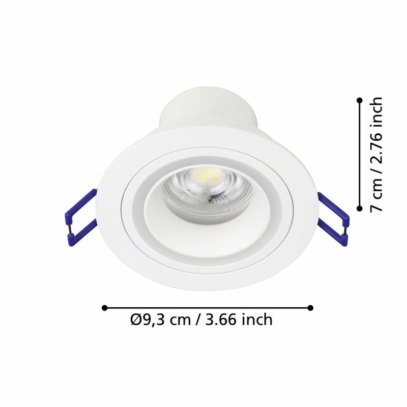 Indbygget Lampe Carosso 93 mm - Hvid - Belysning - Glødepærer & lyskilder - Spotlights & downlights
