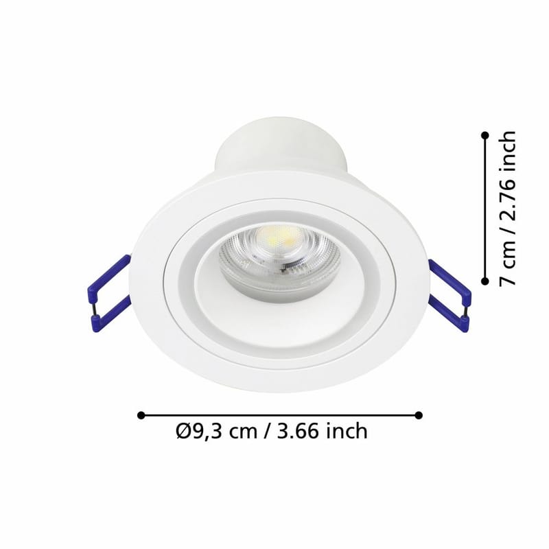 Indbygget Lampe Carosso 93 mm - Hvid - Belysning - Glødepærer & lyskilder - Spotlights & downlights