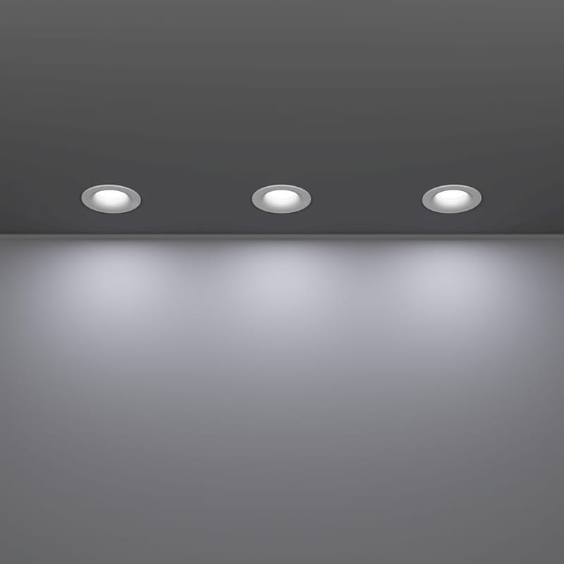 Indbygget Lampe Salabate 88 mm Sæt af 3 - Hvid - Belysning - Glødepærer & lyskilder - Spotlights & downlights