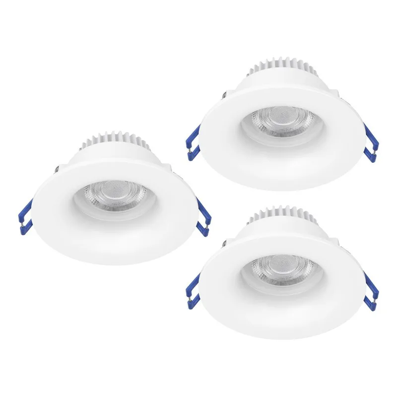 Indbygget Lampe Salabate 88 mm Sæt af 3, Hvid