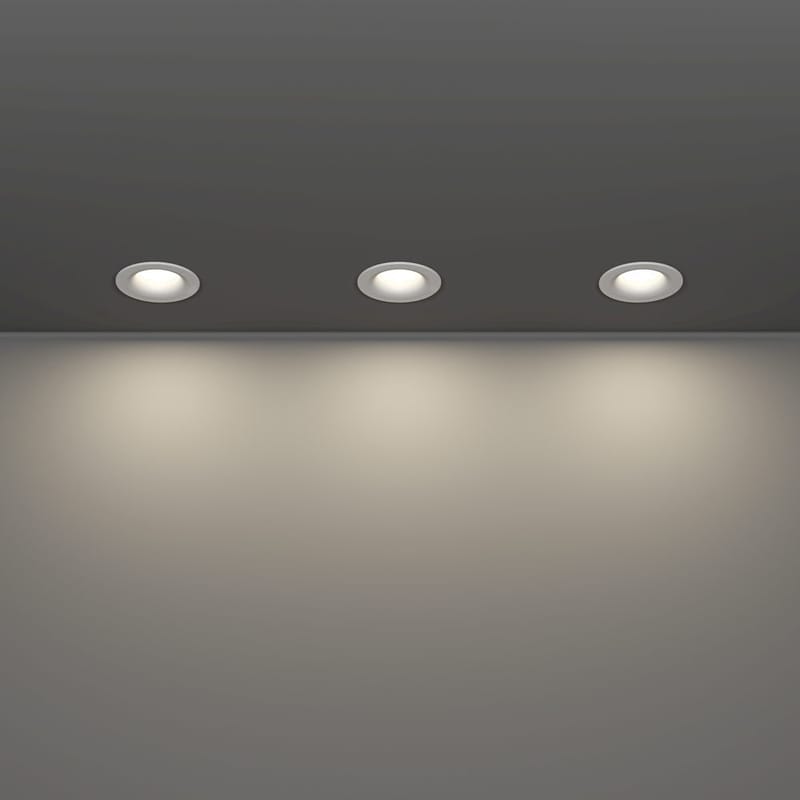 Indbygget Lampe Salabate 88 mm Sæt af 3 - Hvid - Belysning - Glødepærer & lyskilder - Spotlights & downlights