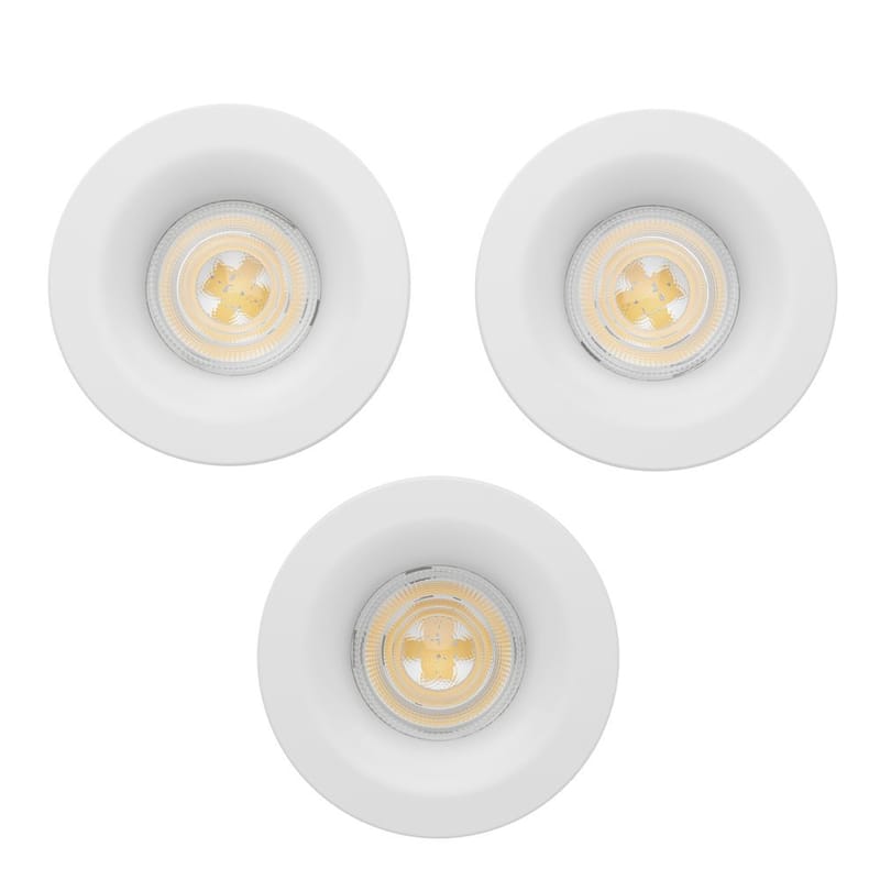 Indbygget Lampe Salabate 88 mm Sæt af 3 - Hvid - Belysning - Glødepærer & lyskilder - Spotlights & downlights