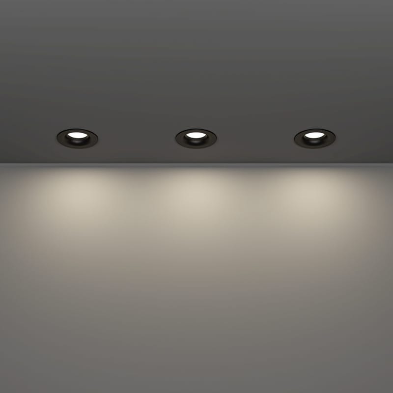 Indbygget Lampe Salabate 88 mm Sæt af 3 - Sort - Belysning - Glødepærer & lyskilder - Spotlights & downlights