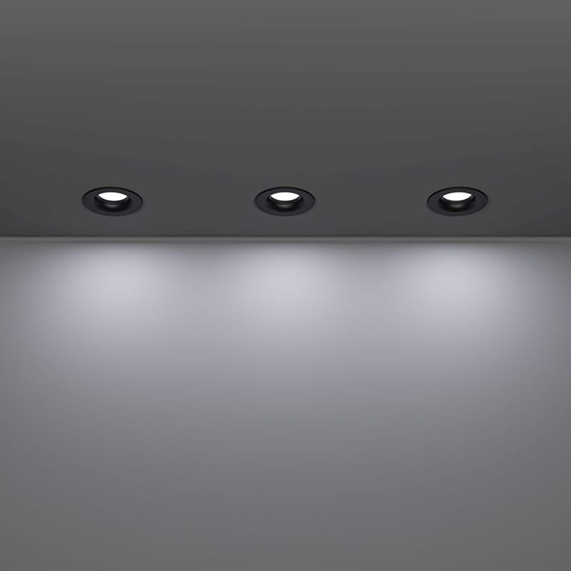 Indbygget Lampe Salabate 88 mm Sæt af 3 - Sort - Belysning - Glødepærer & lyskilder - Spotlights & downlights