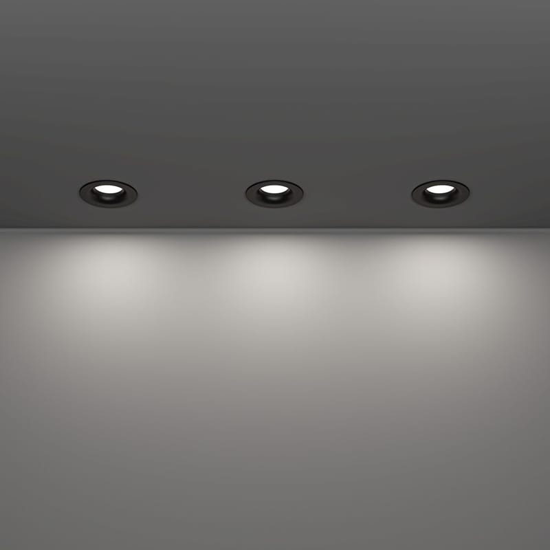Indbygget Lampe Salabate 88 mm Sæt af 3 - Sort - Belysning - Glødepærer & lyskilder - Spotlights & downlights