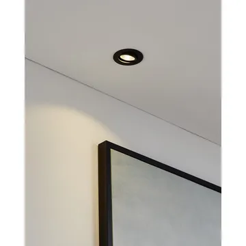 Indbygget Lampe Saliceto Ø88 mm 2700K - Sort - Belysning - Glødepærer & lyskilder - Spotlights & downlights