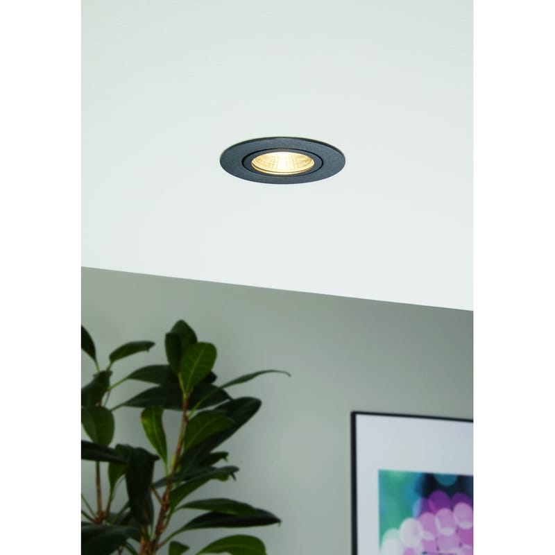 Indbygget Lampe Saliceto Ø88 mm 2700K - Sort - Belysning - Glødepærer & lyskilder - Spotlights & downlights