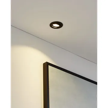 Indbygget Lampe Saliceto Ø88 mm 2700K - Sort - Belysning - Glødepærer & lyskilder - Spotlights & downlights