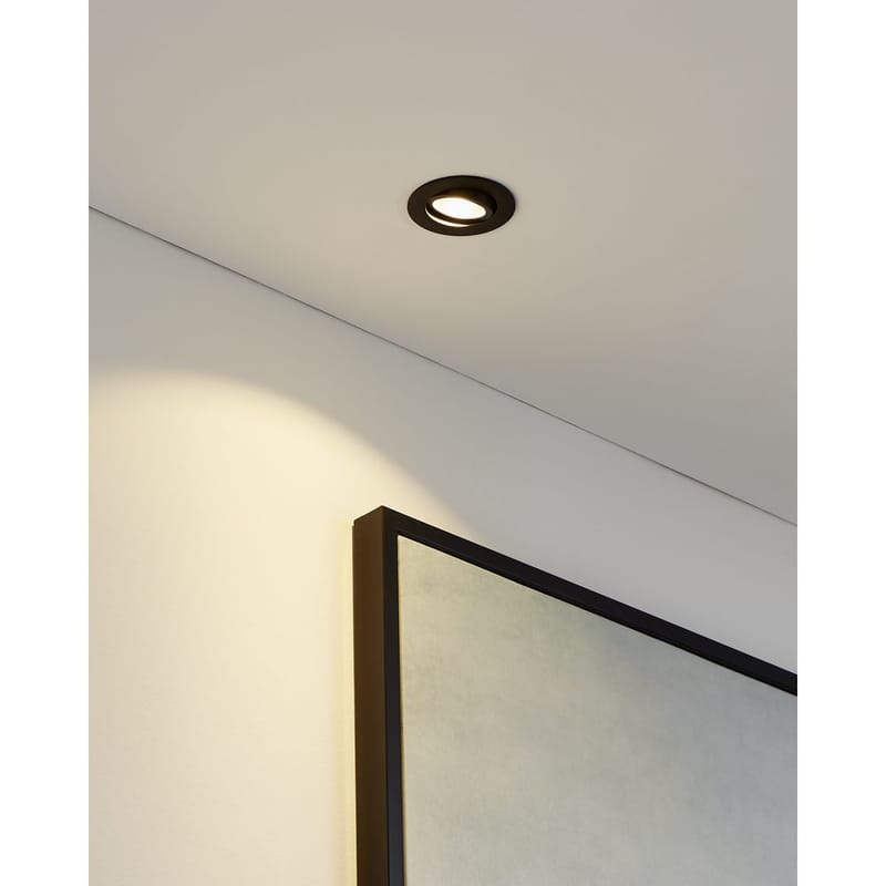 Indbygget Lampe Saliceto Ø88 mm 2700K - Sort - Belysning - Glødepærer & lyskilder - Spotlights & downlights