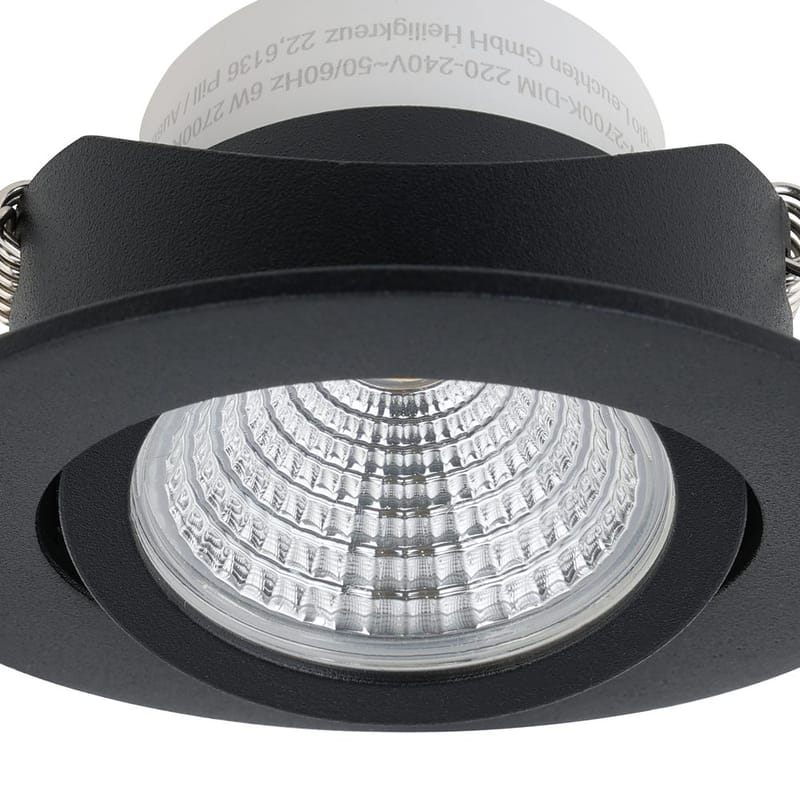 Indbygget Lampe Saliceto Ø88 mm 2700K - Sort - Belysning - Glødepærer & lyskilder - Spotlights & downlights