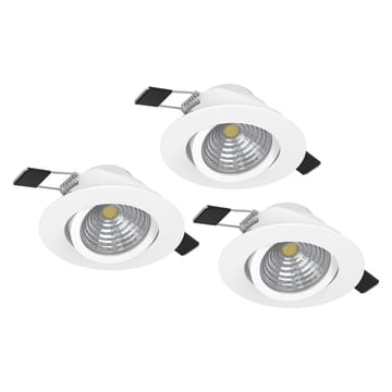 Indbygget Lampe Saliceto 3 stk Ø88 mm 2700K - Hvid - Belysning - Glødepærer & lyskilder - Spotlights & downlights