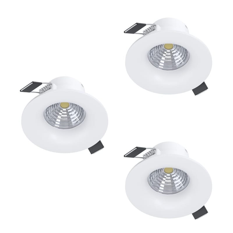 Indbygget Lampe Saliceto 88 mm 2700K Sæt af 3 - Hvid - Belysning - Glødepærer & lyskilder - Spotlights & downlights