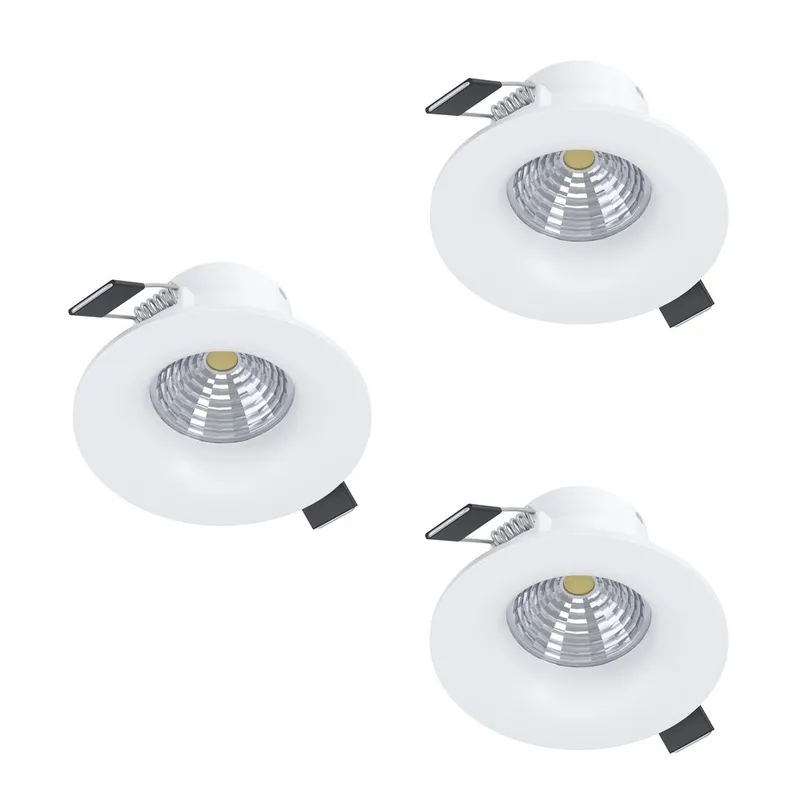Indbygget Lampe Saliceto 88 mm 2700K Sæt af 3 - Hvid - Belysning - Glødepærer & lyskilder - Spotlights & downlights