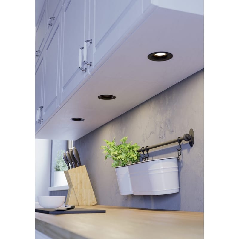 Indbygget Lampe Saliceto 88 mm 2700K Sæt af 3 - Sort - Belysning - Glødepærer & lyskilder - Spotlights & downlights