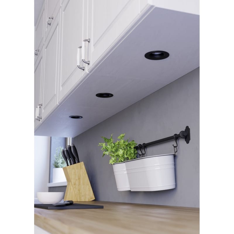 Indbygget Lampe Saliceto 88 mm 2700K Sæt af 3 - Sort - Belysning - Glødepærer & lyskilder - Spotlights & downlights