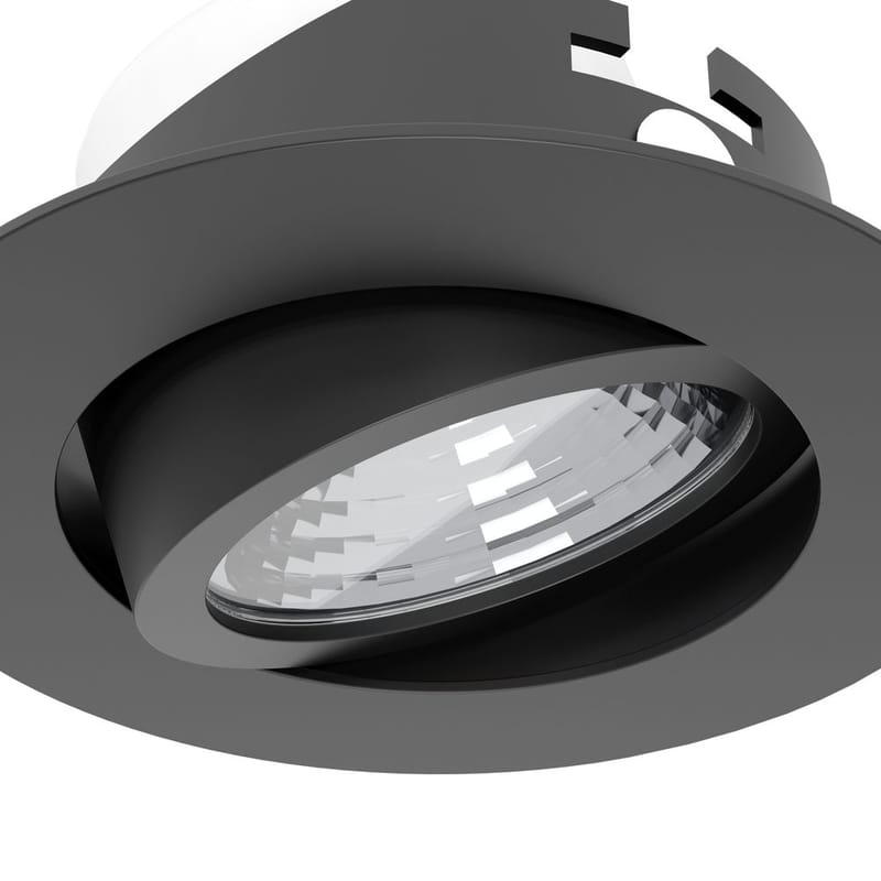 Indbygget Lampe Saliceto 88 mm 4000K Sæt af 3 - Sort - Belysning - Glødepærer & lyskilder - Spotlights & downlights