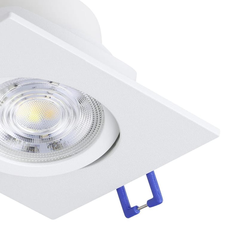 Indbygget Lampe Saliceto 88x88 mm 2700K sæt om 3 - Hvid - Belysning - Glødepærer & lyskilder - Spotlights & downlights