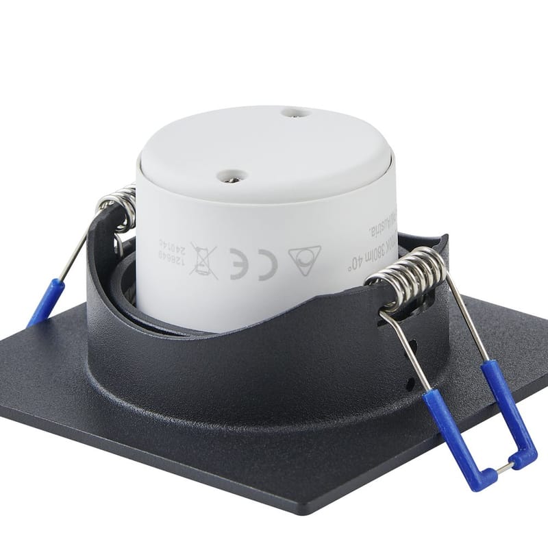 Indbygget Lampe Saliceto 88x88 mm 2700K sæt om 3 - Sort - Belysning - Glødepærer & lyskilder - Spotlights & downlights