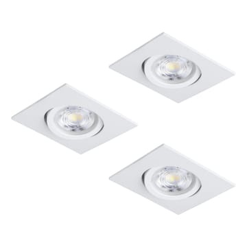 Indbygget Lampe Saliceto 88x88 mm 4000K sæt om 3 - Hvid - Belysning - Glødepærer & lyskilder - Spotlights & downlights