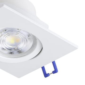 Indbygget Lampe Saliceto 88x88 mm 4000K sæt om 3 - Hvid - Belysning - Glødepærer & lyskilder - Spotlights & downlights