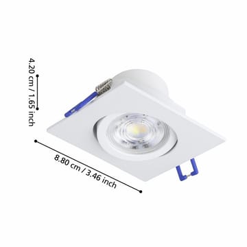 Indbygget Lampe Saliceto Hvid 4000K - 8,8 cm - Belysning - Glødepærer & lyskilder - Spotlights & downlights