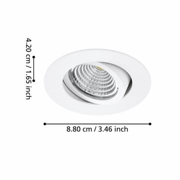 Indbygget Lampe Saliceto Mobil Hvid 4000K Sæt af 3 - 8,8 cm - Belysning - Glødepærer & lyskilder - Spotlights & downlights