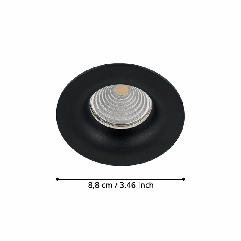 Indbygget Lampe Saliceto Stel 88 mm 2700K - Sort - Belysning - Glødepærer & lyskilder - Spotlights & downlights