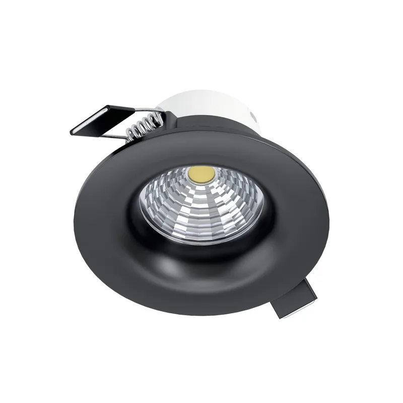 Indbygget Lampe Saliceto Stel Sort 4000K, 8,8 cm