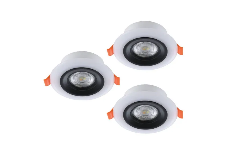 Indbygningslampe Eglo Calonge RGB 3 st Sort, Hvid - Sort/Hvid - Belysning - Glødepærer & lyskilder - Spotlights & downlights