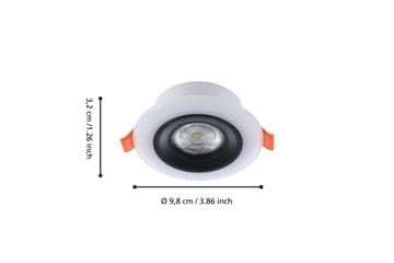 Indbygningslampe Eglo Calonge RGB 3 st Sort, Hvid - Sort/Hvid - Belysning - Glødepærer & lyskilder - Spotlights & downlights