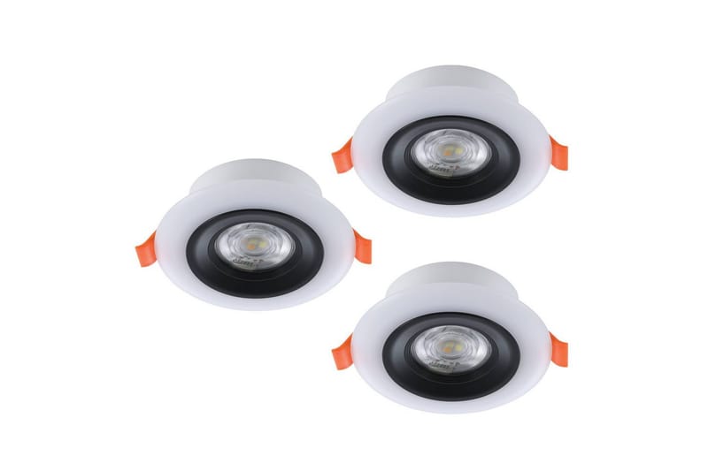 Indbygningslampe Eglo Calonge RGB 3 st Sort, Hvid - Sort/Hvid - Belysning - Glødepærer & lyskilder - Spotlights & downlights