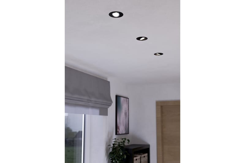 Indbygningslampe Eglo Saliceto 3 st Ø88 mm 2700K Sort - Sort - Belysning - Glødepærer & lyskilder - Spotlights & downlights