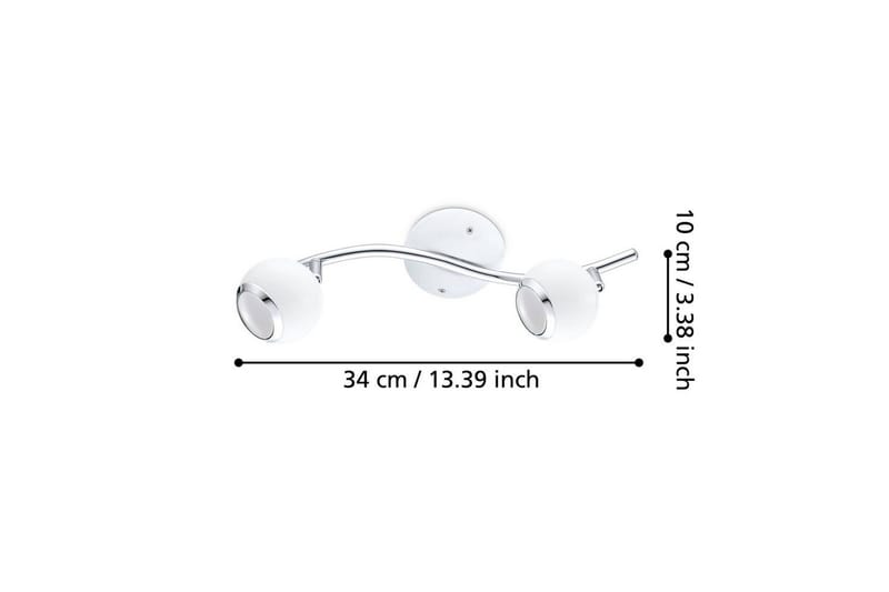 Spotlight Eglo Bimeda med 2 Lampor Hvid, Krom - Hvid/Krom - Belysning - Glødepærer & lyskilder - LED belysning - LED-spotlight