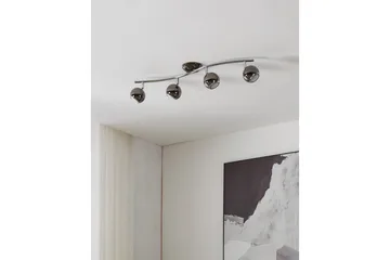 Spotlight Eglo Bimeda med 4 Lamper Nickel-Nero, Krom - Sort/Krom/Grå - Belysning - Glødepærer & lyskilder - LED belysning - LED-spotlight