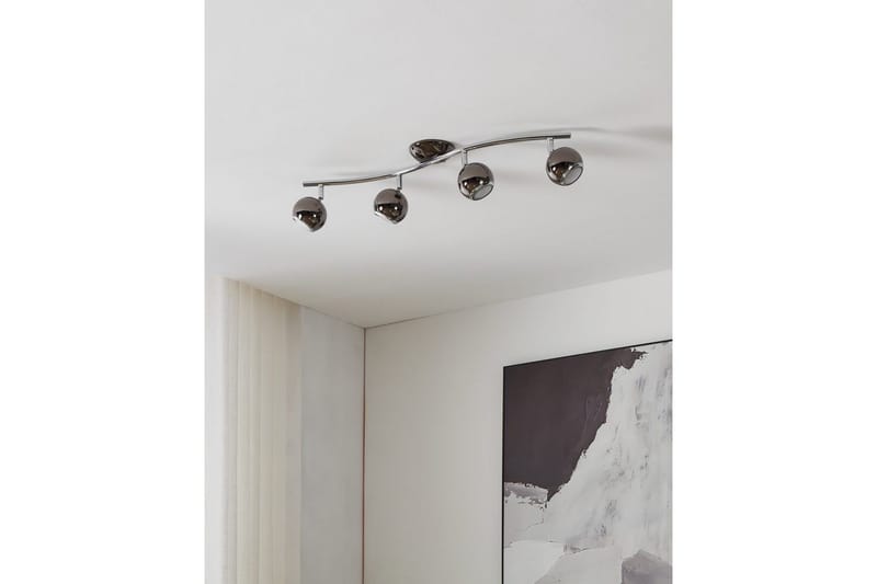 Spotlight Eglo Bimeda med 4 Lamper Nickel-Nero, Krom - Sort/Krom/Grå - Belysning - Glødepærer & lyskilder - LED belysning - LED-spotlight