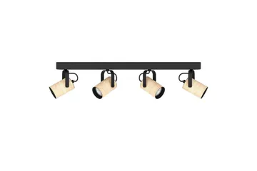 Spotlight Eglo Cayuca med 4 Lamper - Sort/Brun - Belysning - Glødepærer & lyskilder - LED belysning - LED-spotlight
