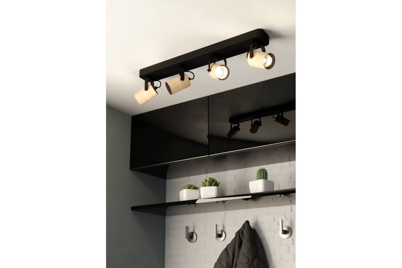 Spotlight Eglo Cayuca med 4 Lamper - Sort/Brun - Belysning - Glødepærer & lyskilder - LED belysning - LED-spotlight
