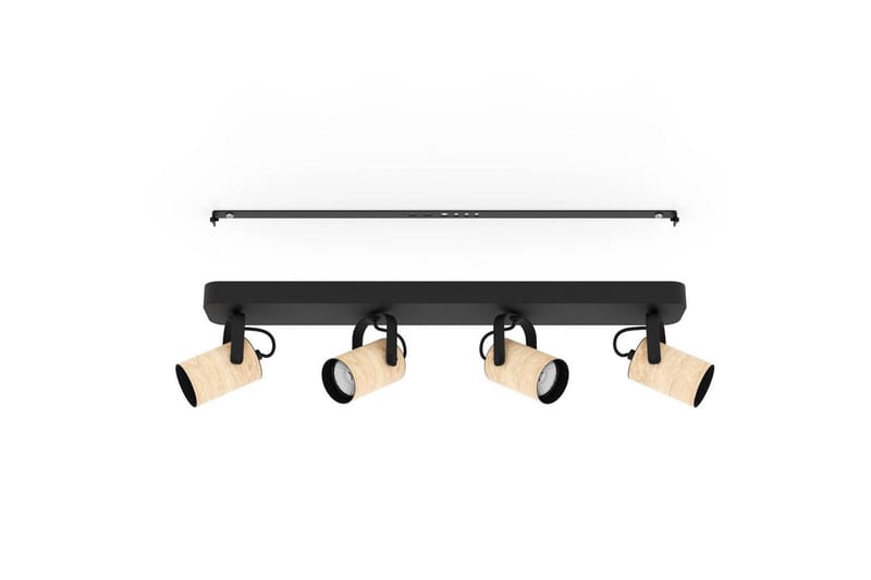 Spotlight Eglo Cayuca med 4 Lamper - Sort/Brun - Belysning - Glødepærer & lyskilder - LED belysning - LED-spotlight