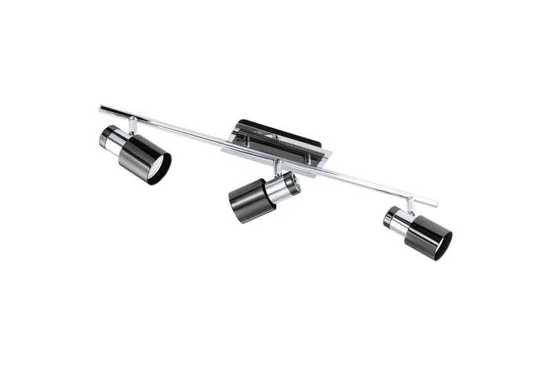 Spotlight Eglo Davida 1 med 3 Lyskilder, Sort/Krom